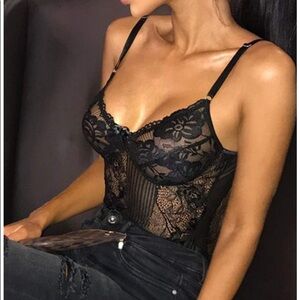 NWT Lace Bodysuit One Piece Teddy Lingerie